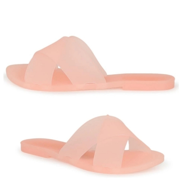 New Blush Pink Jelly Sandals - Picture 7 of 7